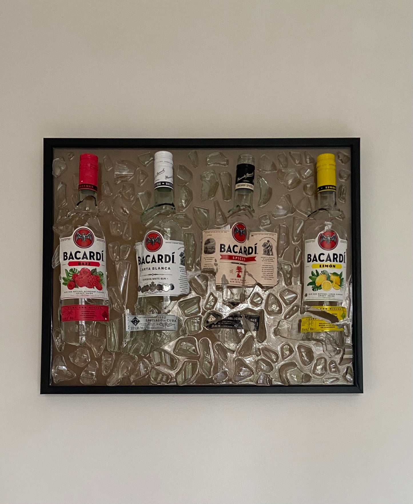 Broken Bottle Art Bacardi Special Edition