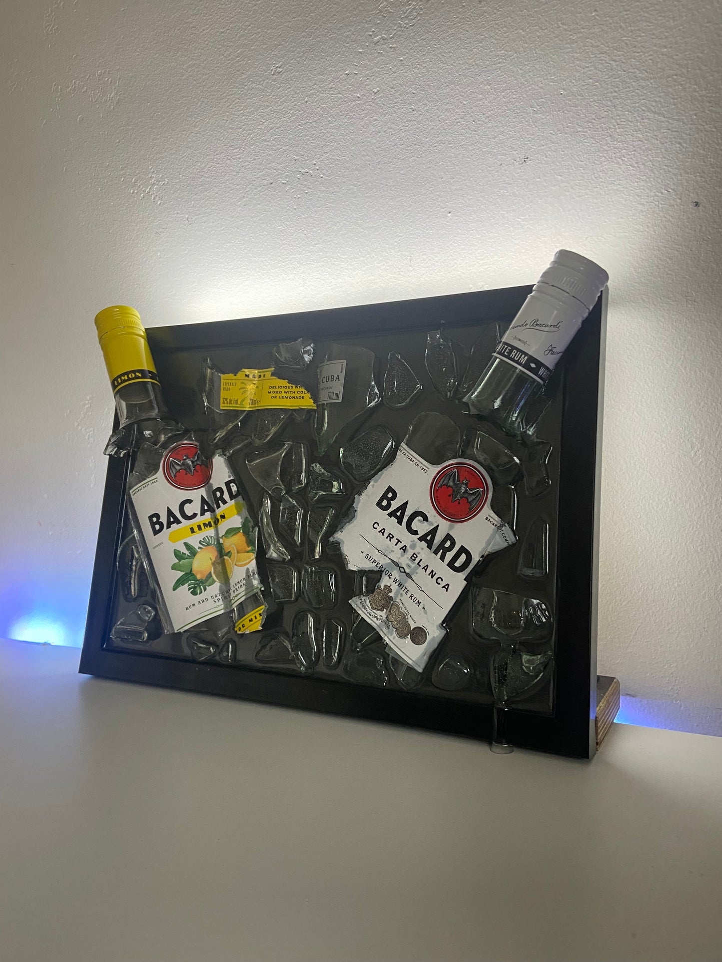 Broken Bottle Art Bacardi Lemon x Carta Blanca Special Edition