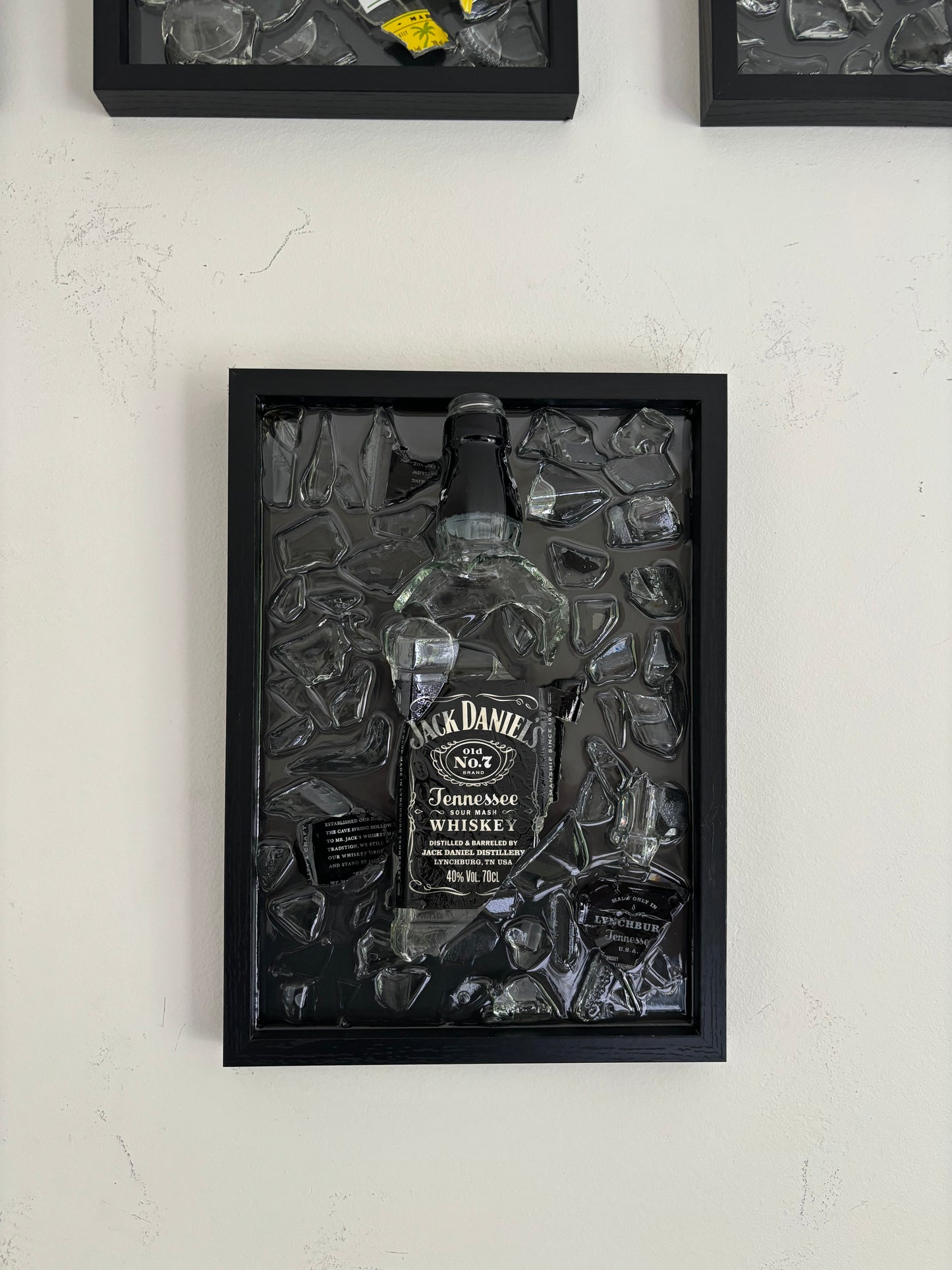 Broken Bottle Art Jack Daniels