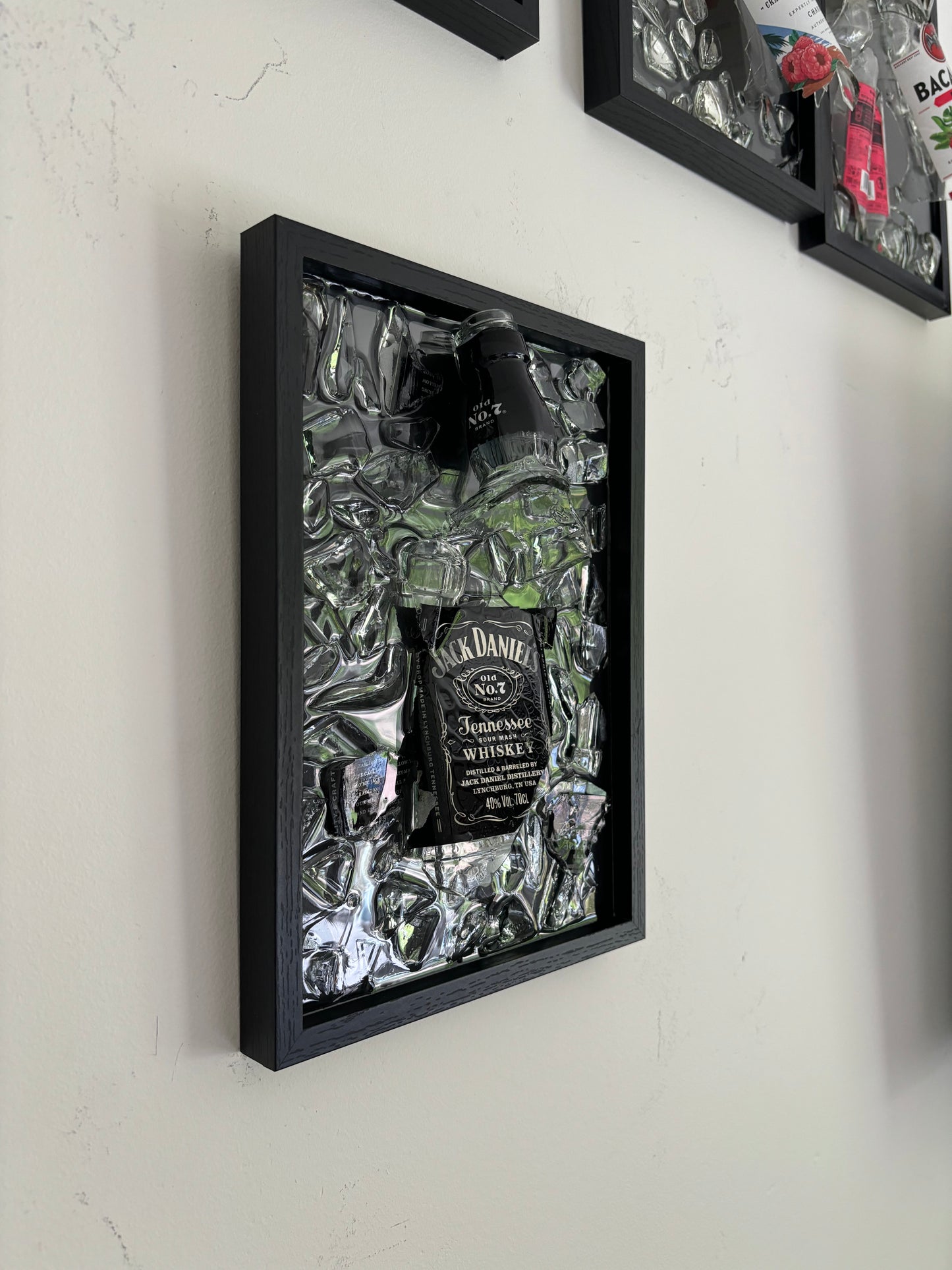 Broken Bottle Art Jack Daniels