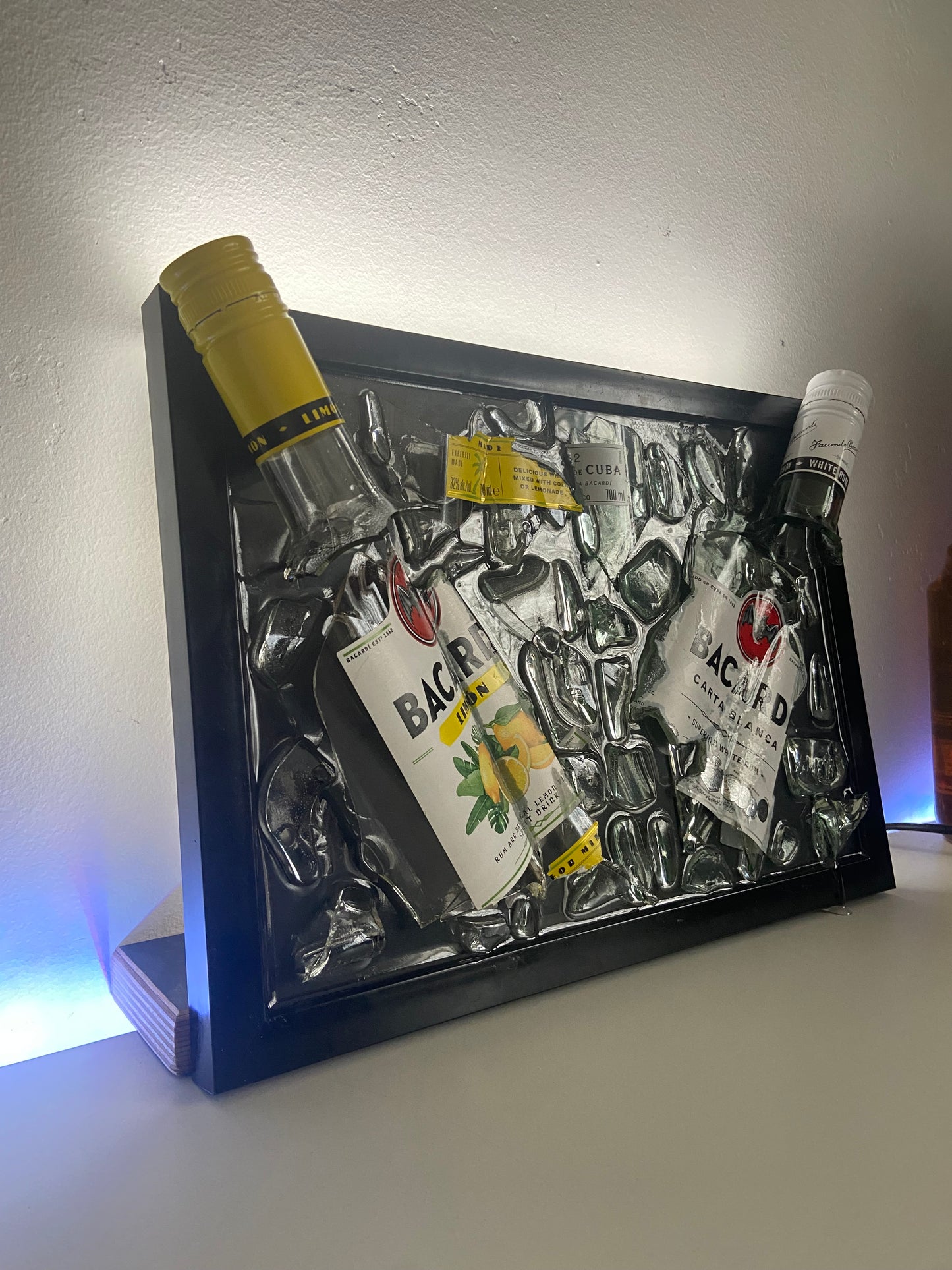 Broken Bottle Art Bacardi Lemon x Carta Blanca Special Edition