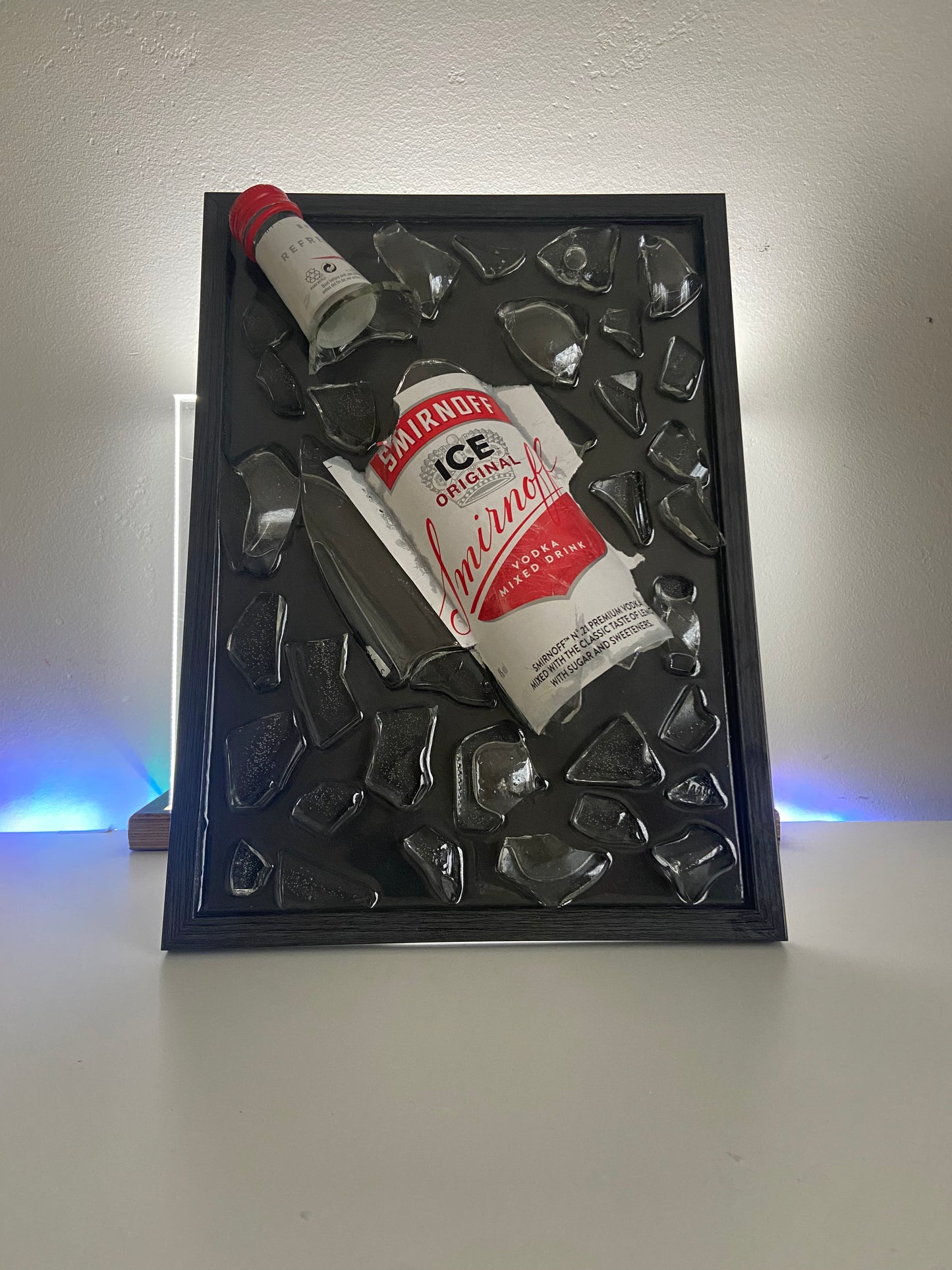 Broken Bottle Art Smirnoff Vodka Ice